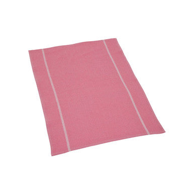 Orsina Doro Waffle Tea Towels – Set of 3 Pink and White Kitchen Towels