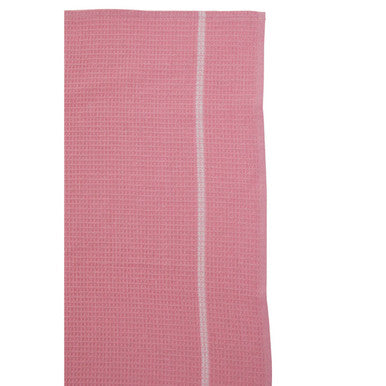 Orsina Doro Waffle Tea Towels – Set of 3 Pink and White Kitchen Towels