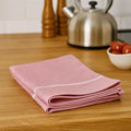 Orsina Doro Waffle Tea Towels – Set of 3 Pink and White Kitchen Towels