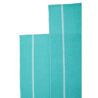 Orsina Doro Waffle Tea Towels – Set of 3 Green and White Kitchen Towels
