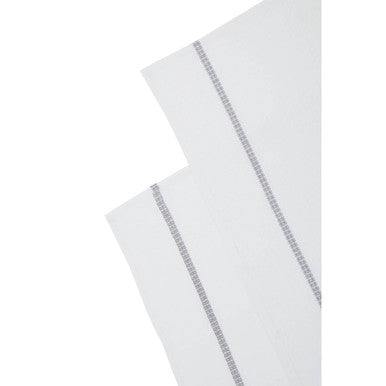 Orsina Doro Waffle Tea Towels – Set of 3 White and Grey Violet