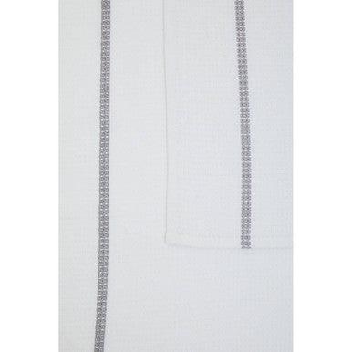 Orsina Doro Waffle Tea Towels – Set of 3 White and Grey Violet