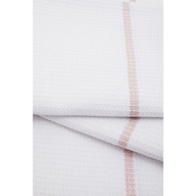Orsina Doro Waffle Tea Towels – Set of 3 Absorbent White & Almond