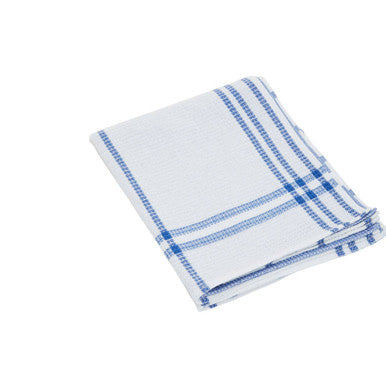 Orsina Doro Waffle Tea Towels – Set of 3 Absorbent Blue & White Linens
