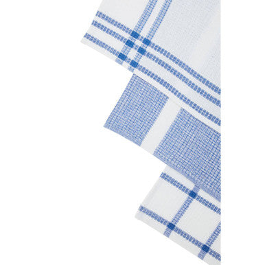 Orsina Doro Waffle Tea Towels – Set of 3 Absorbent Blue & White Linens
