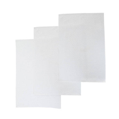 Orsina White Terry Tea Towels – Set of 3 Absorbent Kitchen Dish Towels