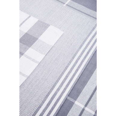 Orsina Doro Grey and White Cotton Tea Towels - Set of 3 Absorbent Cloths