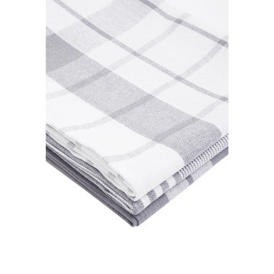 Orsina Doro Grey and White Cotton Tea Towels - Set of 3 Absorbent Cloths