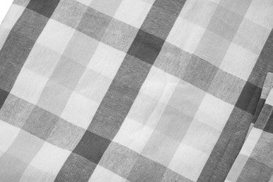 Thread and Loom Grey and Black Check Tablecloth | Modern Cotton Linen