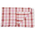 Orsina Thread and Loom Pink and Poppy Red Check Cotton Tablecloth
