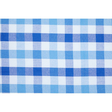 Orsina Thread and Loom Blue Check Tablecloth | Elegant Dining Linen