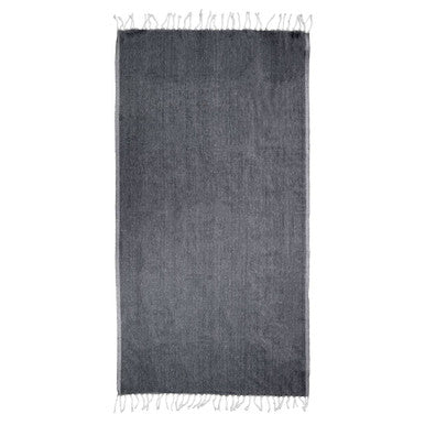 Thread and Loom Black Hammam Towel | Quick-Dry Cotton Spa Towel