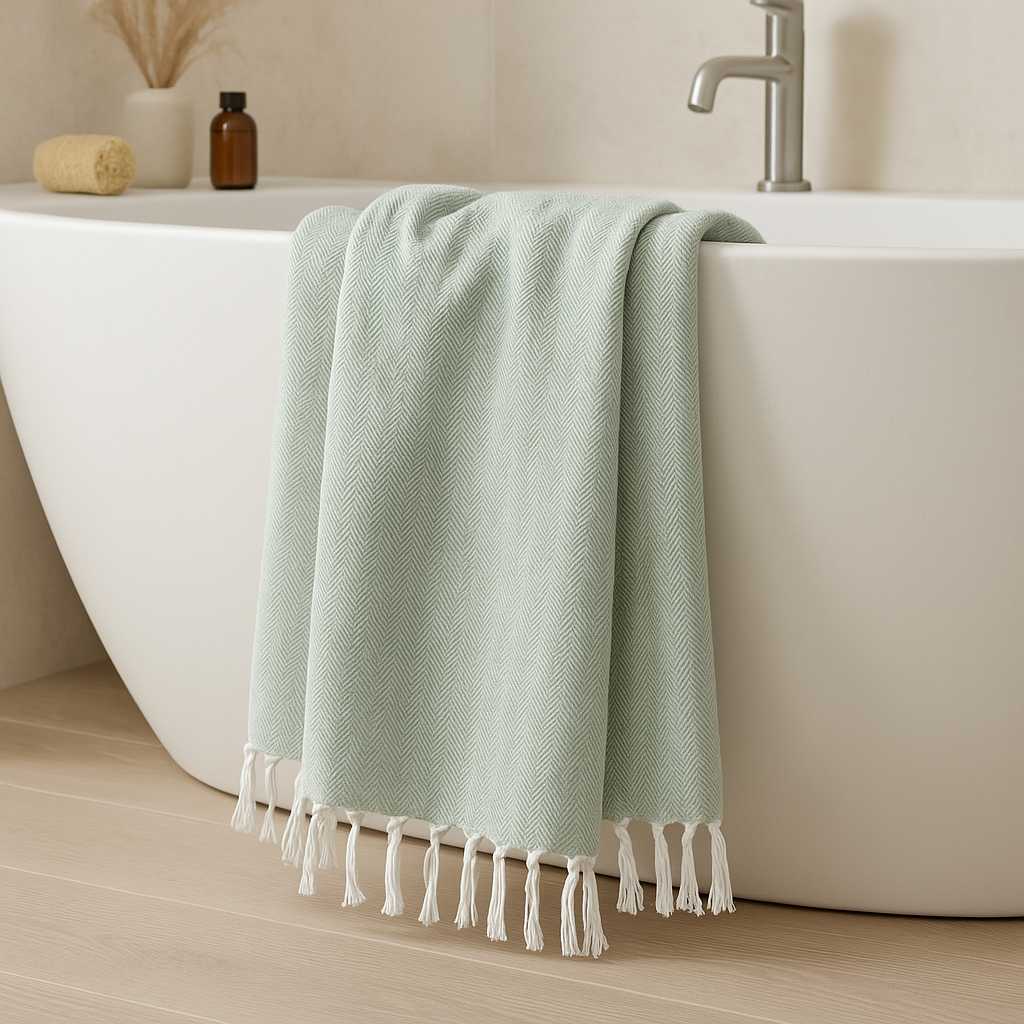Orsina Thread & Loom Hammam Towel – Quick-Dry Cotton in Desert Sage