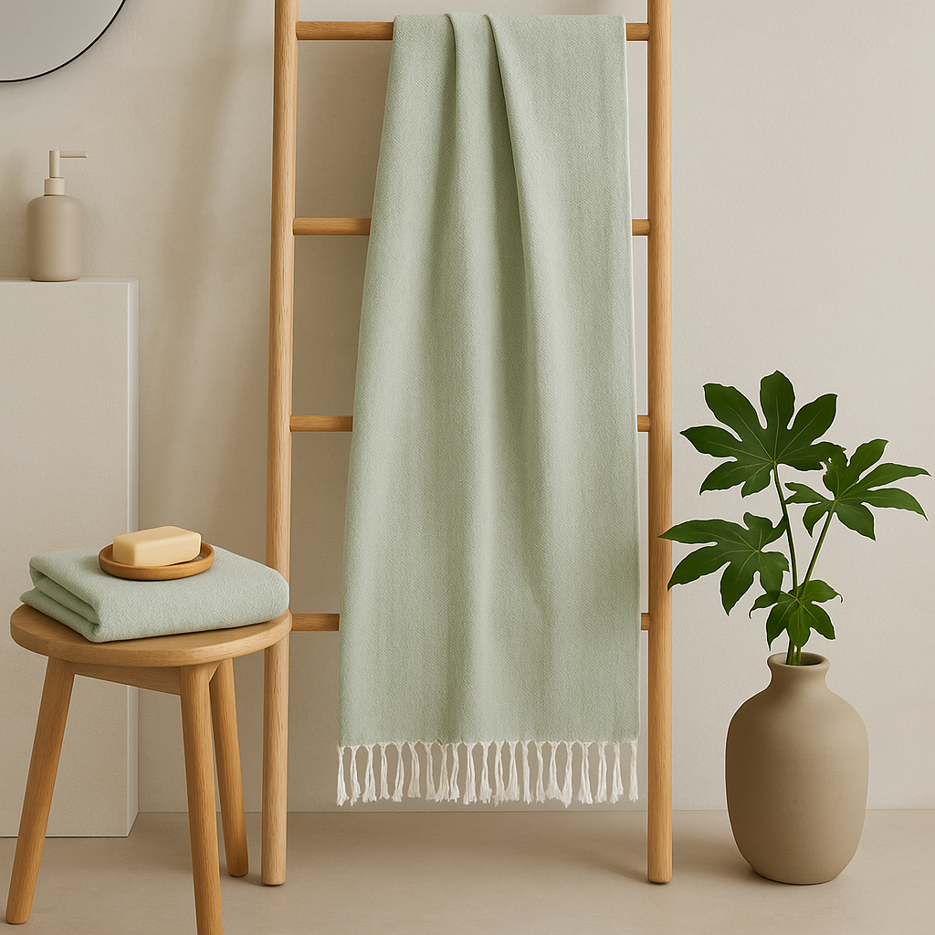 Orsina Thread & Loom Hammam Towel – Quick-Dry Cotton in Desert Sage
