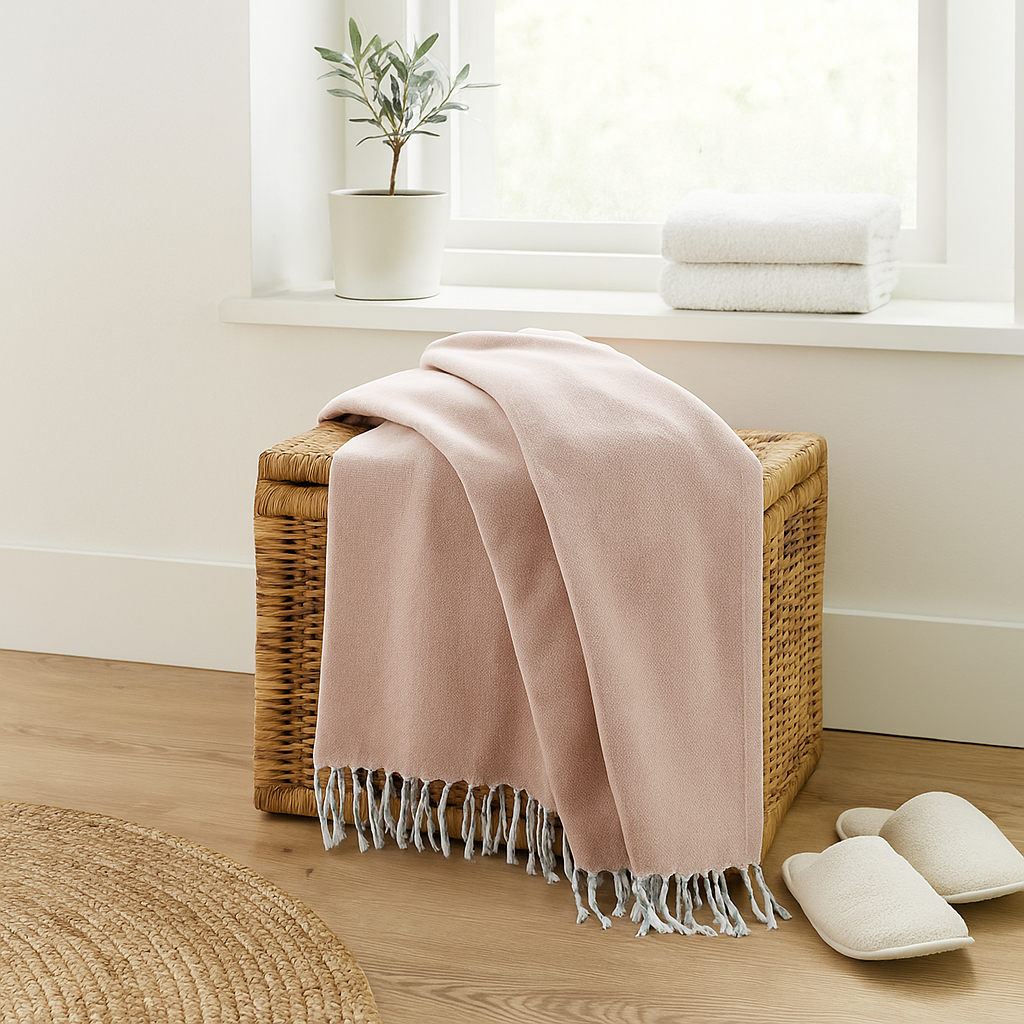 Thread & Loom Almond Hammam Towel | Quick-Dry Cotton Spa Towel
