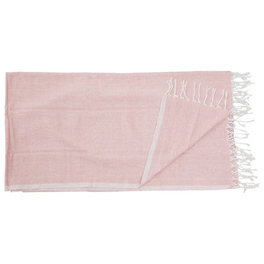 Thread & Loom Coral Hammam Towel – Quick-Dry Absorbent Cotton Beach Wrap