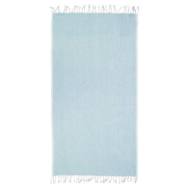 Thread and Loom Heritage Blue Hammam Towel | Quick-Dry Cotton Beach Towel