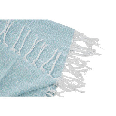 Thread and Loom Heritage Blue Hammam Towel | Quick-Dry Cotton Beach Towel