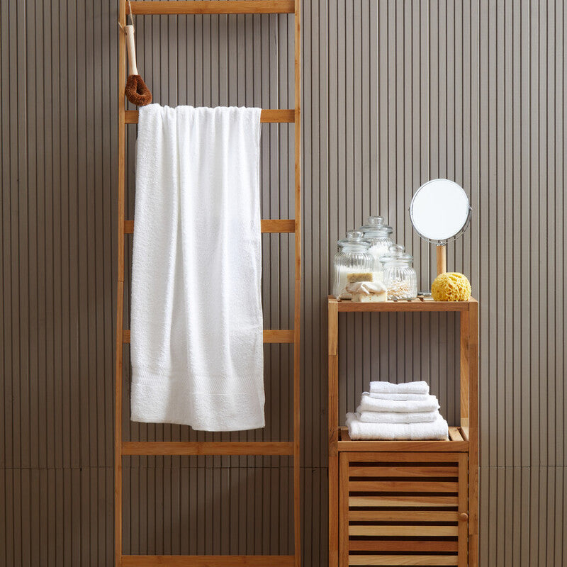 Orsina Thread and Loom 6-Piece White Towel Set | Absorbent Terry Cotton