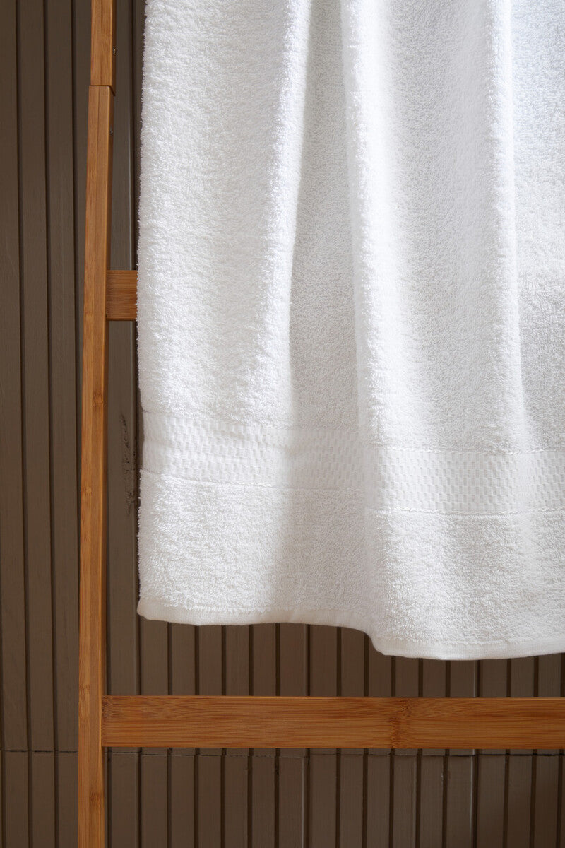 Orsina Thread and Loom 6-Piece White Towel Set | Absorbent Terry Cotton