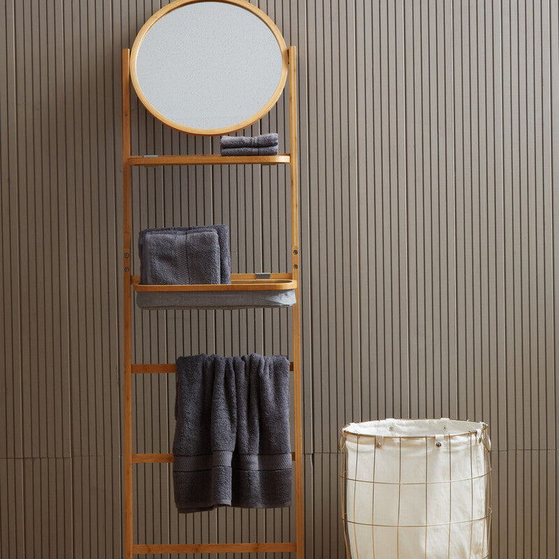 Orsina Thread and Loom 6-Piece Poppy Seed Charcoal Terry Towel Set