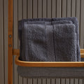 Orsina Thread and Loom 6-Piece Poppy Seed Charcoal Terry Towel Set