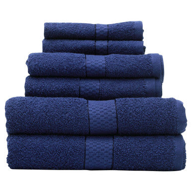 Orsina Navy Blue Towel Set – 6 Piece Absorbent Terry Cloth Linens