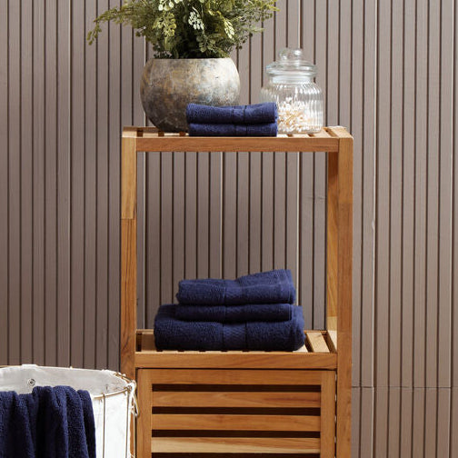 Orsina Navy Blue Towel Set – 6 Piece Absorbent Terry Cloth Linens