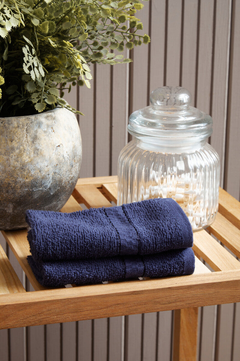 Orsina Navy Blue Towel Set – 6 Piece Absorbent Terry Cloth Linens