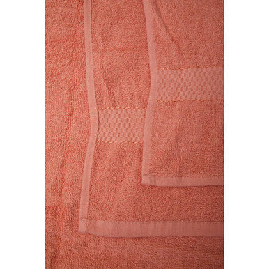 Orsina Thread and Loom 6-Piece Peach Pink Terry Bath Towel Set
