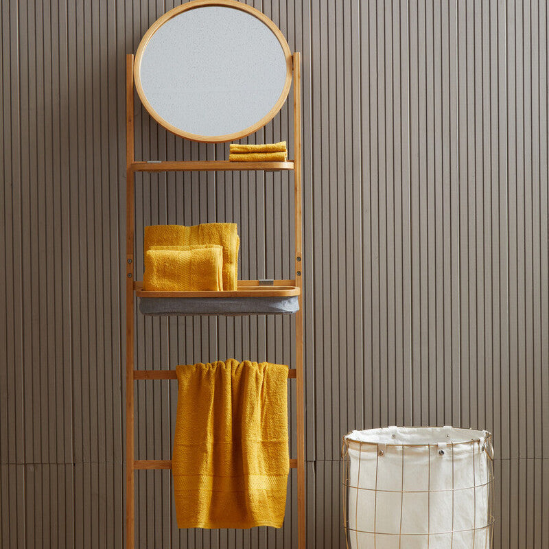 Orsina Thread and Loom 6 Piece Mustard Towel Set | Absorbent Terry