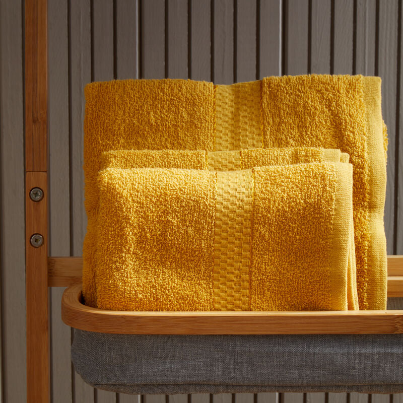 Orsina Thread and Loom 6 Piece Mustard Towel Set | Absorbent Terry