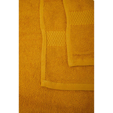 Orsina Thread and Loom 6 Piece Mustard Towel Set | Absorbent Terry