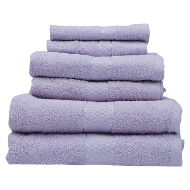 Orsina Thread and Loom 6 Piece Lilac Towel Set – Plush Quick-Dry Cotton