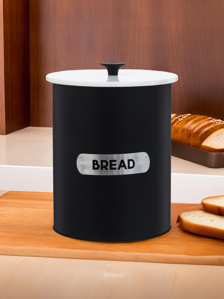 Orsina Liberty Black Enamel Bread Bin – Airtight Kitchen Storage