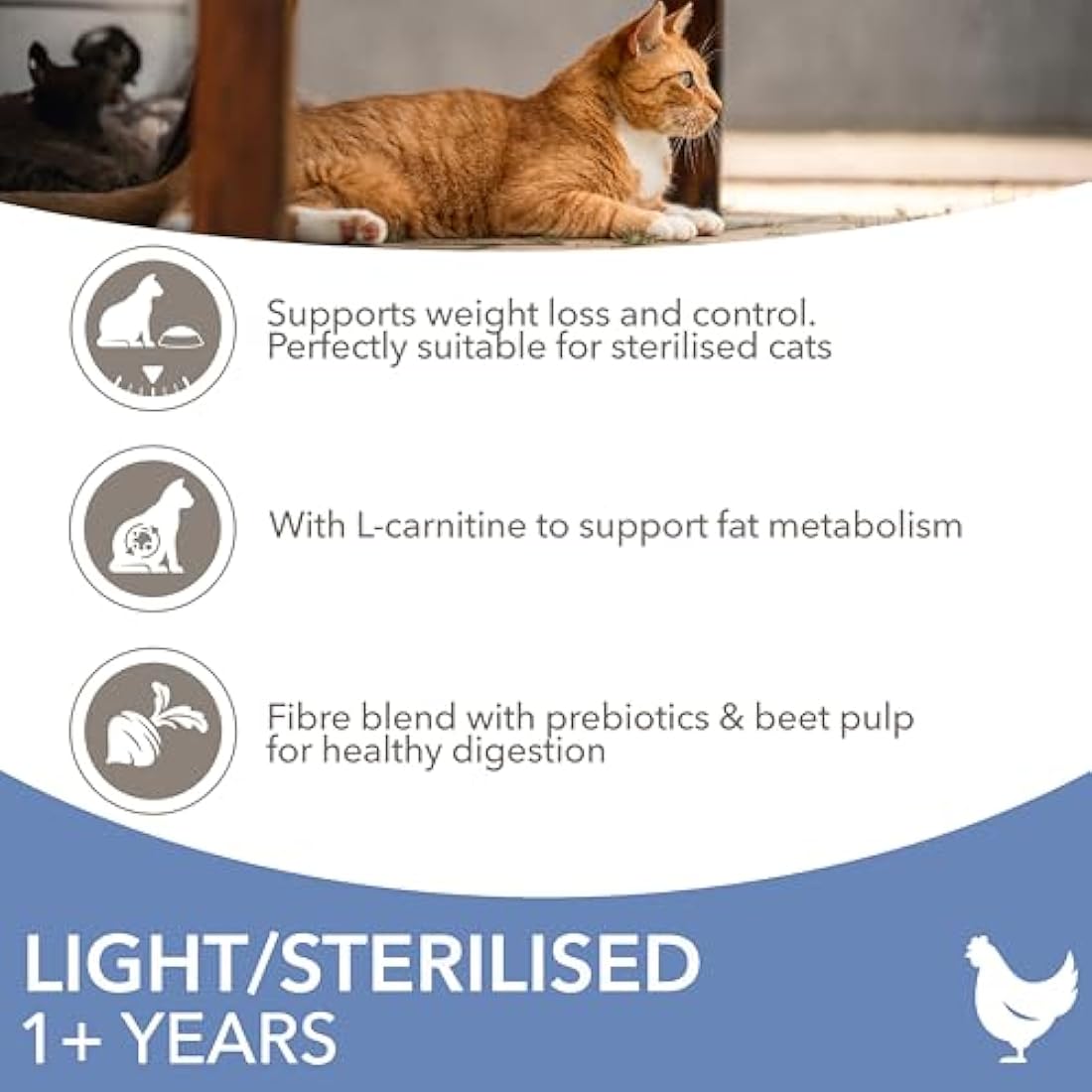 IAMS Light in Fat Dry Cat Food – Chicken 10kg Weight Control Formula