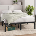 Zinus Elias King Metal Bed Frame – 36cm Height with Storage | Black
