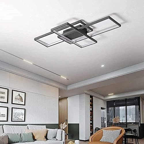 Modern LED Ceiling Light | 50W Dimmable Square Lamp with Remote