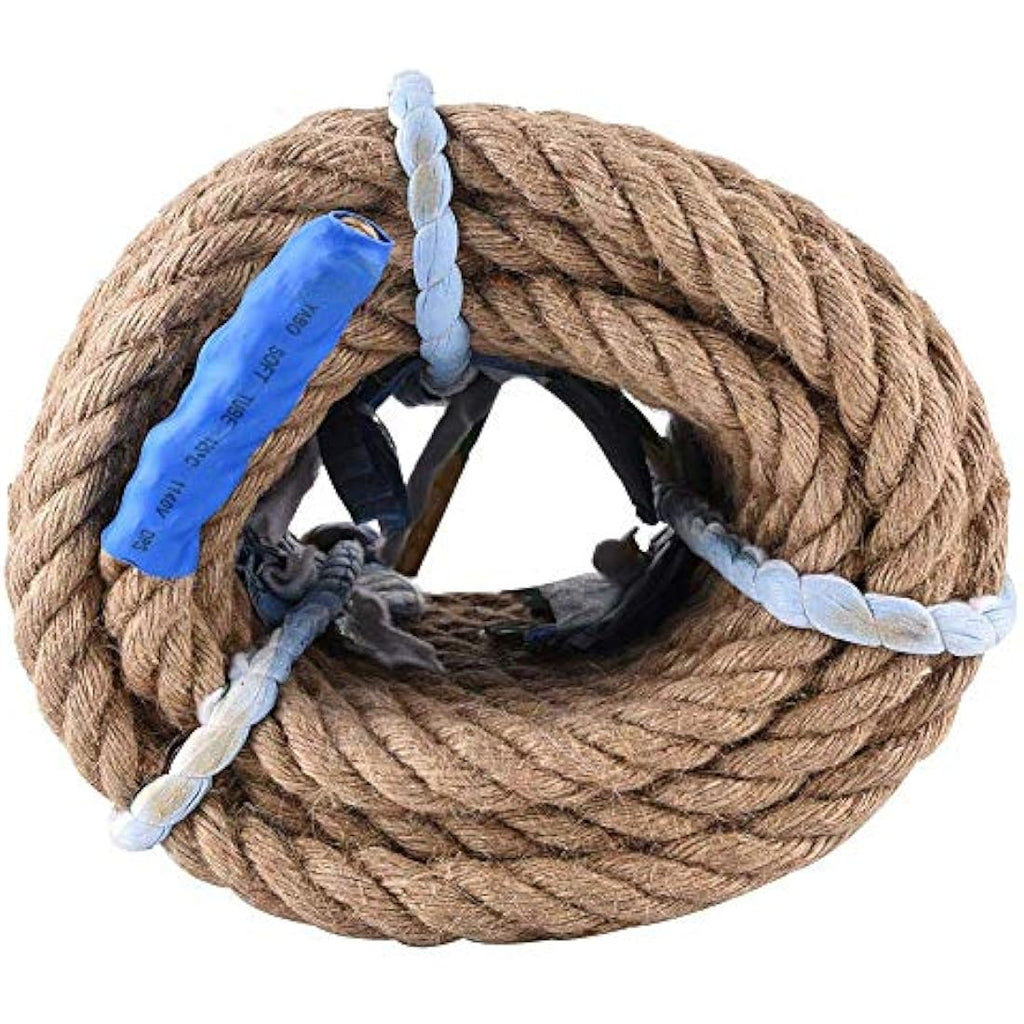 Alomejor 20m Natural Jute Rope – 20mm Heavy Duty Tug-of-War Twine