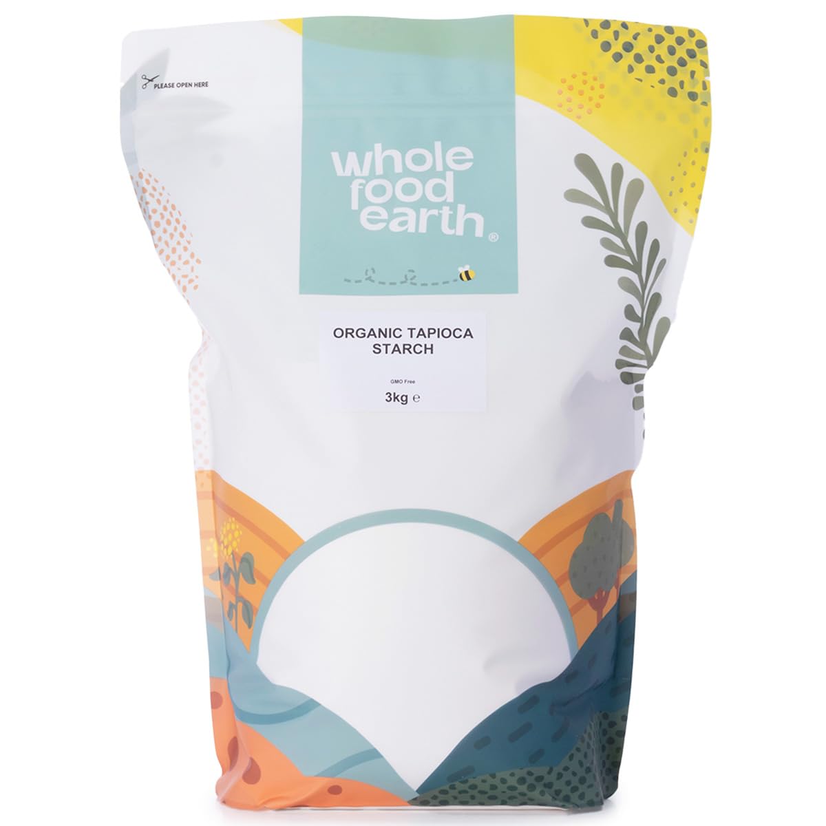 Wholefood Earth Organic Tapioca Starch – 3kg Vegan Gluten-Free Flour