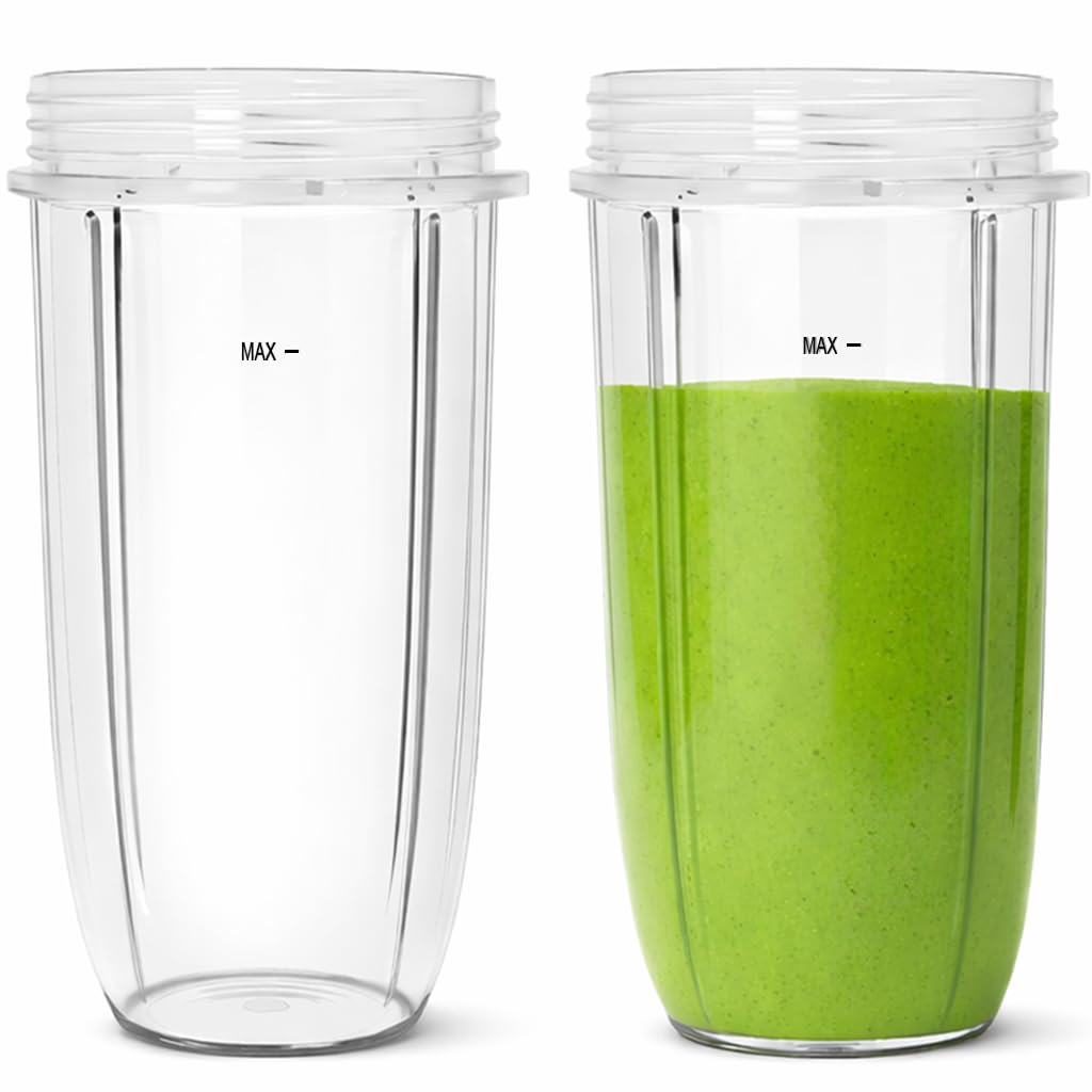 Gekufa 24oz Replacement Cups for NutriBullet 600W 900W Blender | 2 Pack