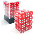 Bescon 12mm Marble Red 6-Sided Dice Set | 36 Count Block with Box