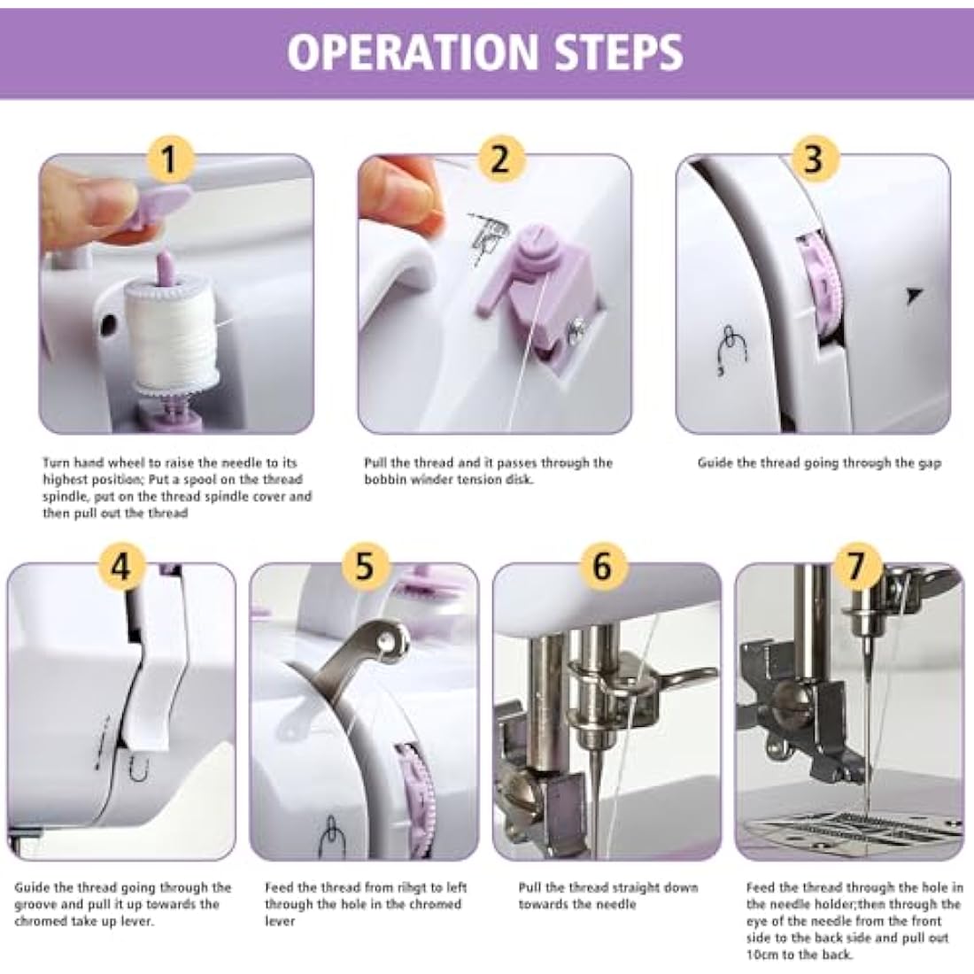 M MUNCASO Mini Sewing Machine for Beginners | 12 Stitch Portable Electric