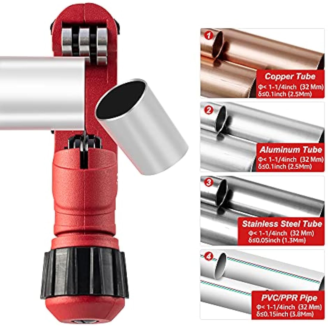 EZARC Pipe Cutter | 4-32mm Tube Cutter for Copper, PVC & Stainless Steel