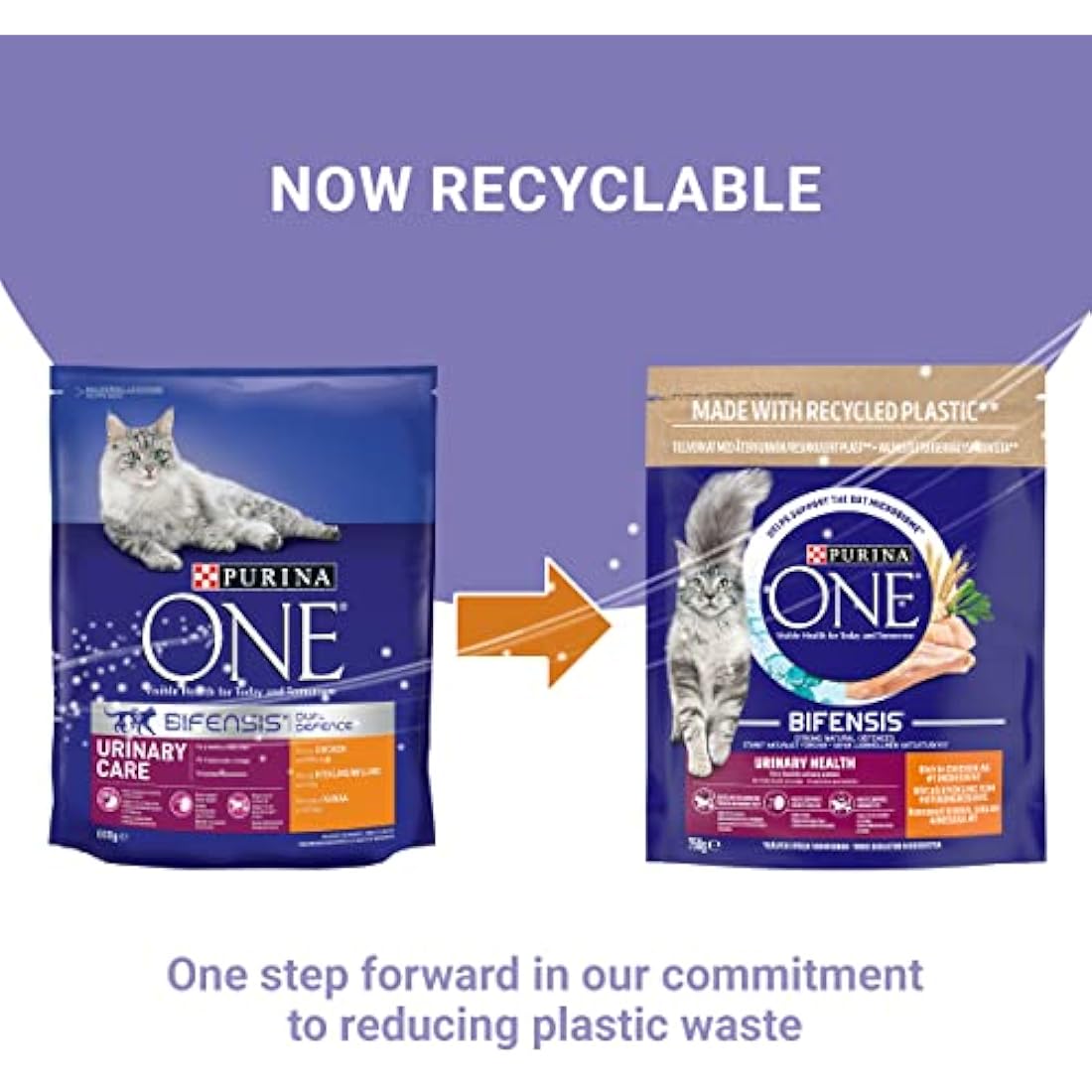 Purina One Urinary Health Dry Cat Food - Chicken (4 x 750g Packs)