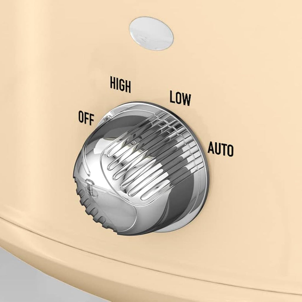 Swan Retro Slow Cooker – 3.5L Capacity with 3 Heat Settings, Cream