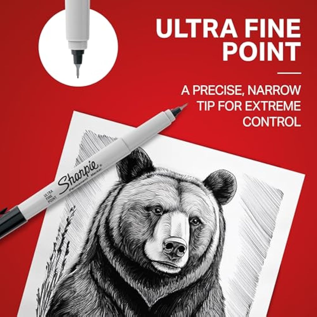 Sharpie Permanent Marker – Ultra Fine Point Tip for Art and Office