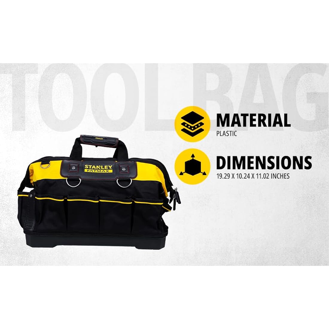 Stanley Fatmax 18" Technician Tool Bag | Heavy Duty Waterproof Base