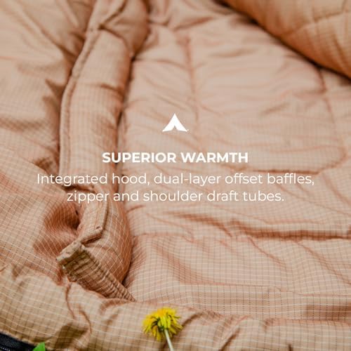 Teton Sports Celsius Sleeping Bag – 0°F Flannel Lined Winter Gear