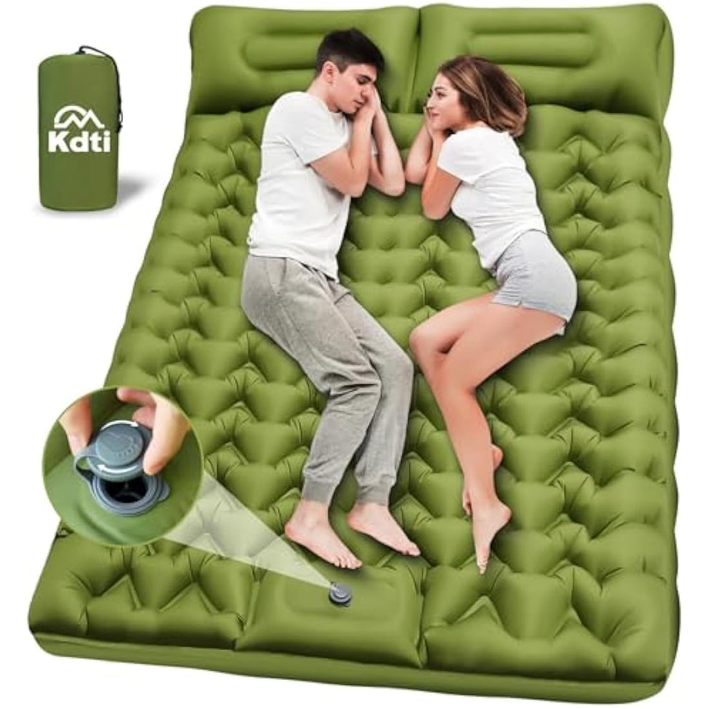 Kdti Double Sleeping Pad | 10cm Thick Inflatable Camping Mat for 2 Persons